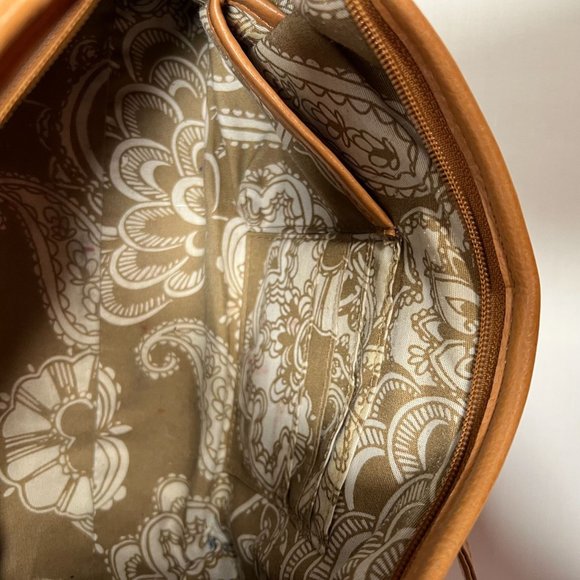 The Sak mini shoulder bag beige pebbled leather small hand bag zip closure - Picture 11 of 16